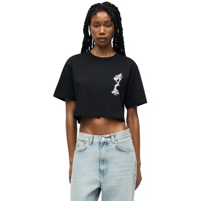 THE PRINTED COTTON JERSEY CROP TOP